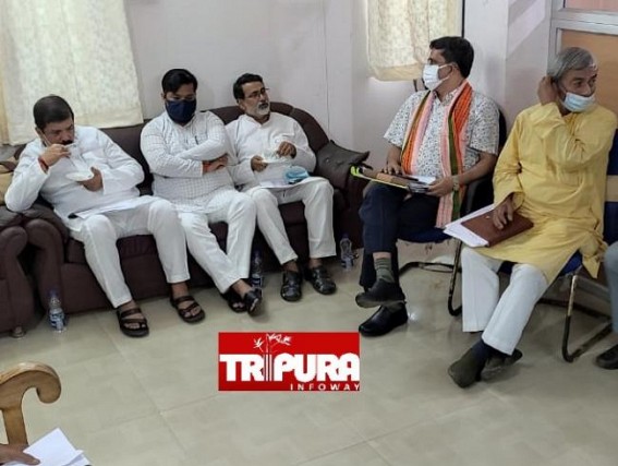 Tripura BJP's Crisis : Central Leaders rushed to Tripura to Save Sinking Party under Biplab Deb : Sudip Barman, other MLAs were requested to visit Party Headquarter : Closed-Door meeting Begins 